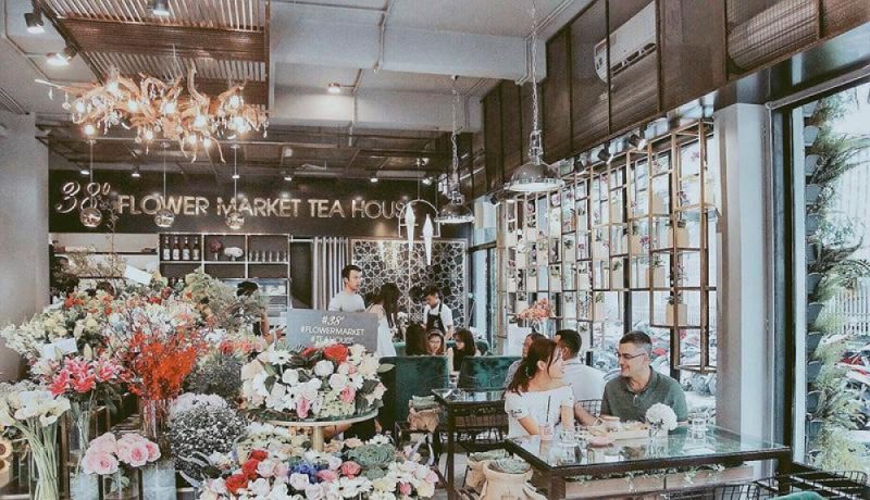 quán cà phê hoa ở Sài Gòn 